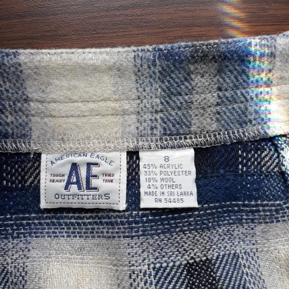 90s AE Plaid Mini Skirt - Picture 5 of 6